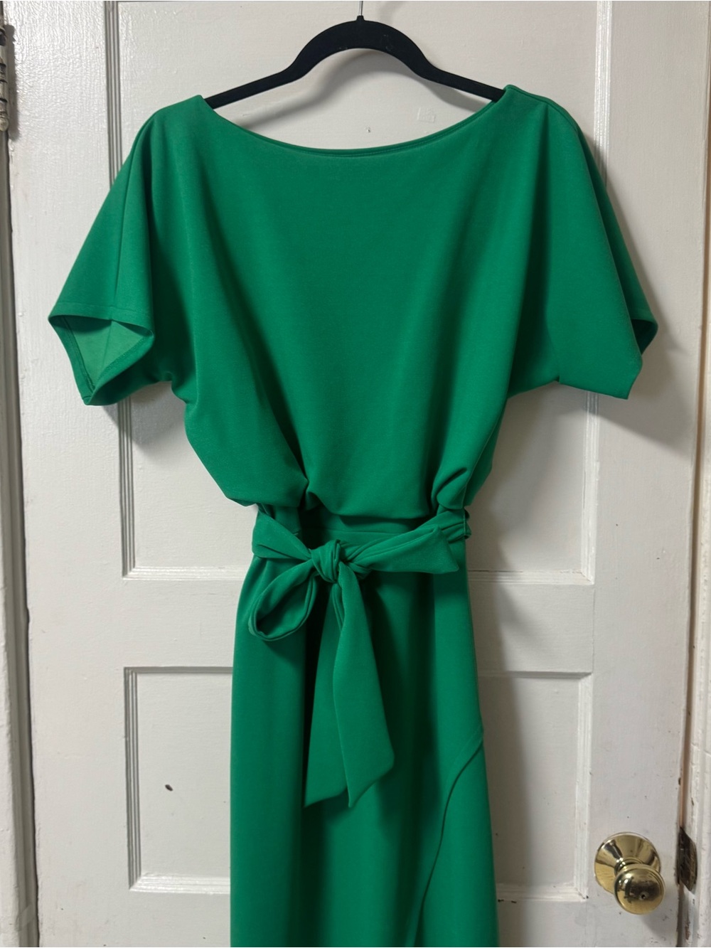 Joseph Ribkoff Emerald Green Dress with Tie Detail - Picture 5 of 11